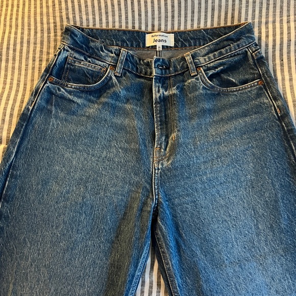 Reformation Abby High Rise Straight Dark Blue Jeans - Picture 4 of 7